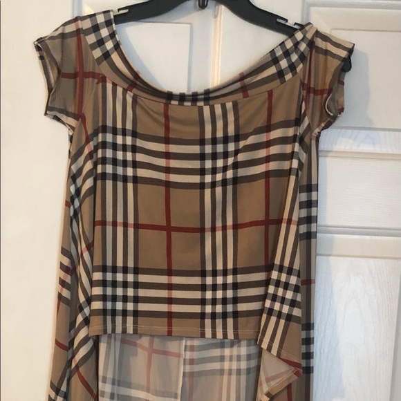 burberry off the shoulder top